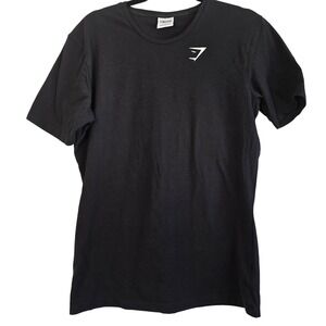 Gymshark Mens Black Short Sleeve Logo T-Shirt GMST3256-BK Size M